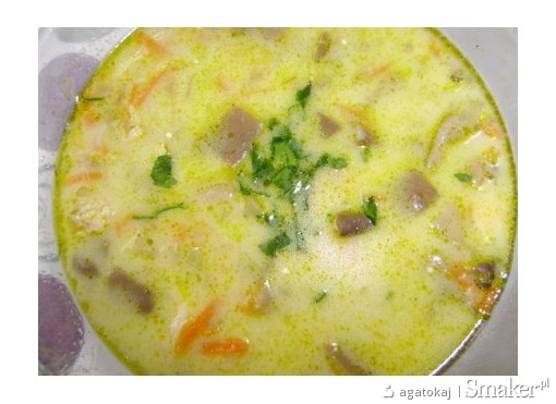 Kremowa zupa z boczniaków