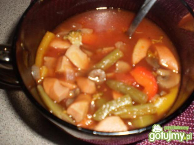 Przepis  zupa warzywna z parówką przepis
