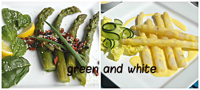 Szparagi białe i zielone