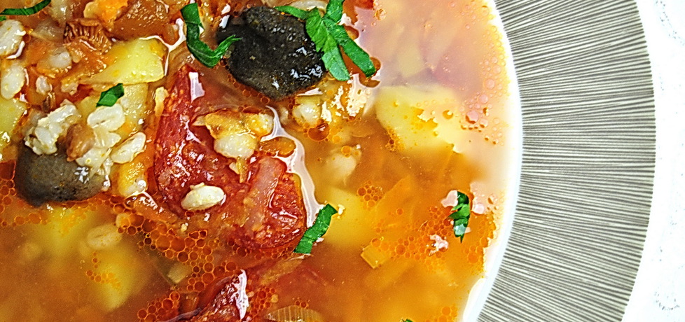 Zupa warzywna z chorizo i dwoma kaszami (autor: rng