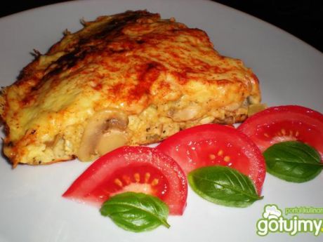 Przepis  omlet z cukinii i pieczarek przepis