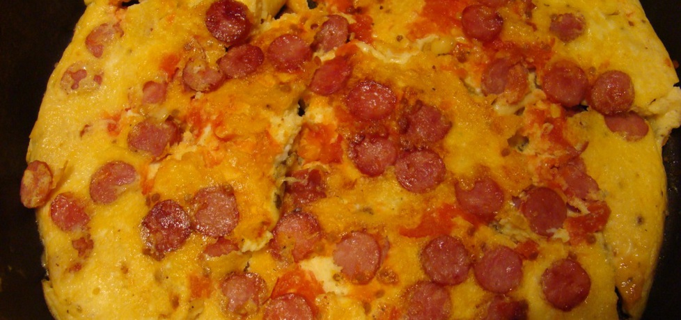 Omlet z kabanosami i pomidorami (autor: kate500)