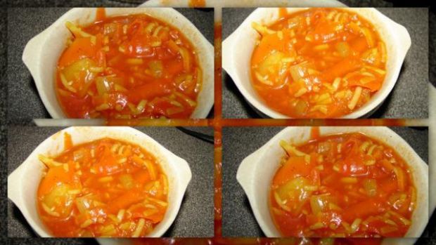 Przepis  pomidorowa z makaronem z marchwi i przepis