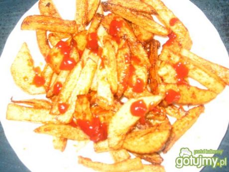 Przepis  frytki z pieprzem i ketchupem przepis