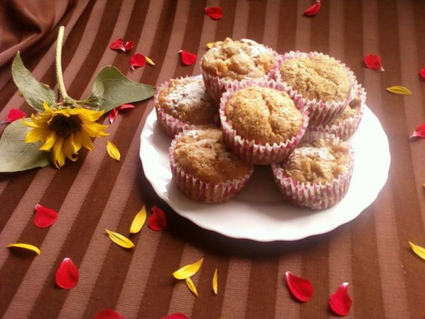 Przepis  waniliowe muffinki z brzoskwiniami przepis