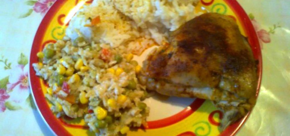 Kurczak z ryżem i sałatką ryżową (autor: betka)
