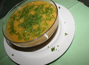 Lekko pikantna kukurydziana zupa-krem
