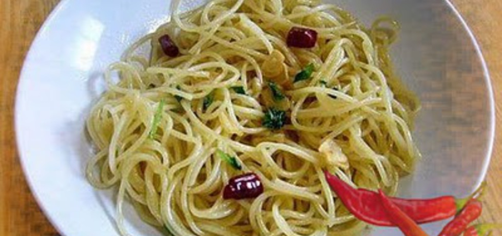 Spaghetti z czosnkiem i ostra papryczką-czyli aglio-olio
