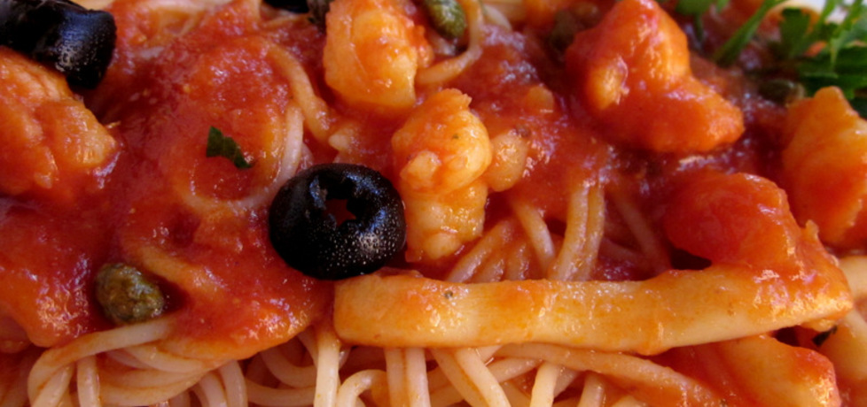 Spaghetti z owocami morza w pomidorach (autor: cris04 ...