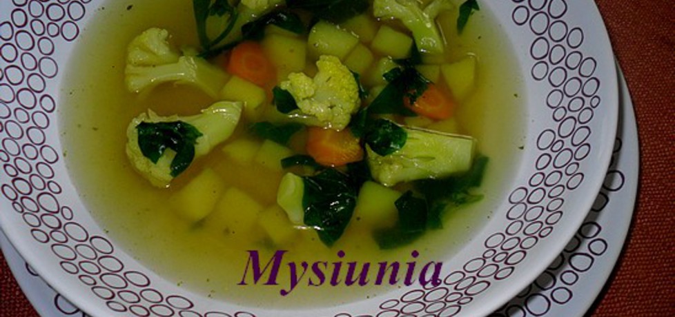 Zupa z kalafiorem i szpinakiem (autor: mysiunia)