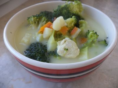 Zupa brokułowa z kurczakiem