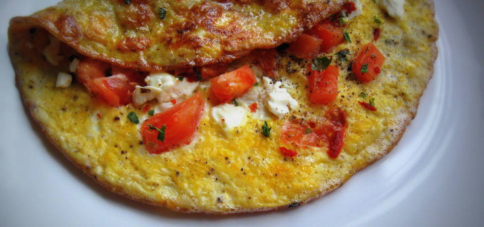 Omlet z pomidorkiem i fetą (autor: pyszota)