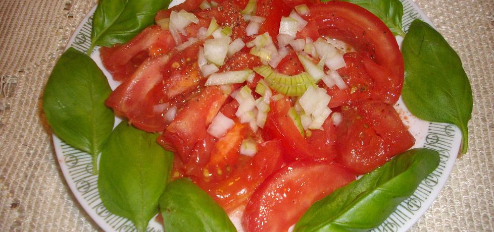 Sałatka z pomidorów z bazylią (autor: waclaw)