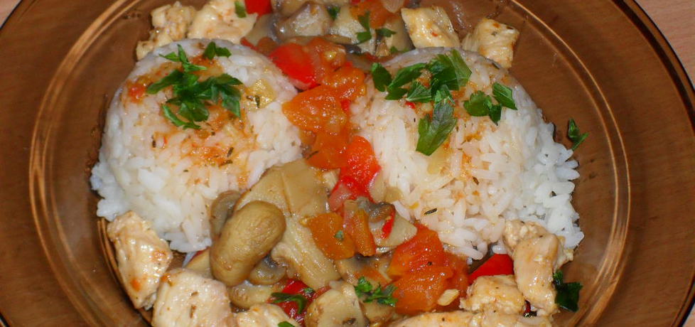 Gulasz warzywny z kurczakiem i ryżem (autor: pati100015 ...