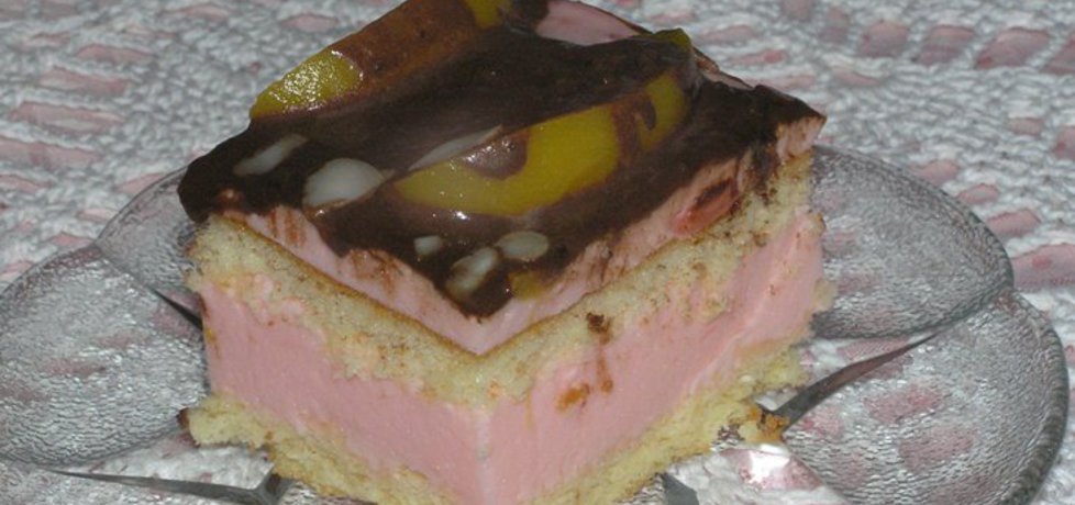 Ciasto z różową masa i brzoskwiniami (autor: magdalenamadija ...