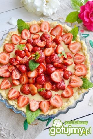 Przepis  tarta z truskawkai i creme patissiere przepis