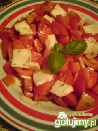 Przepis  sałatka pomidorowa z camembertem przepis
