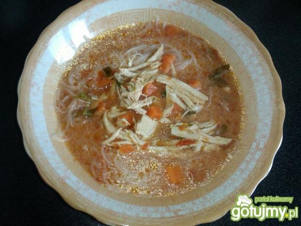 Zupa pomidorowa z makaronem ryżowym  kulinarne abc