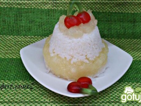 Przepis  ekspresowy deser ryżowo jabłkowy przepis