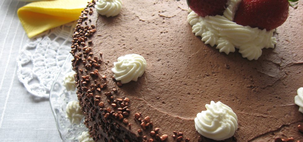 Tort czekoladowy z truskawkami (autor: anemon)