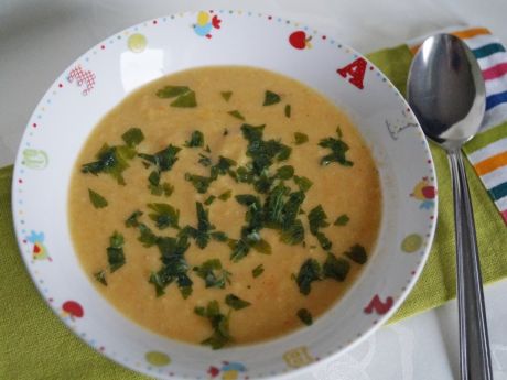 Przepis  zupa-krem z pora i jaglanki przepis