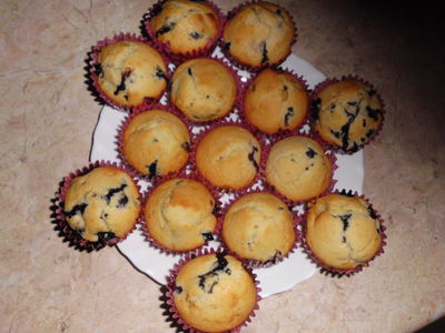 Muffiny muffinki z borówkami i czekoladą!!! (przepis na 30 sztuk ...