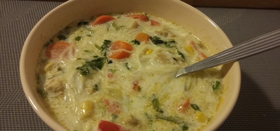Tajska zupa z indykiem i makaronem ryżowym (autor: ilka01 ...