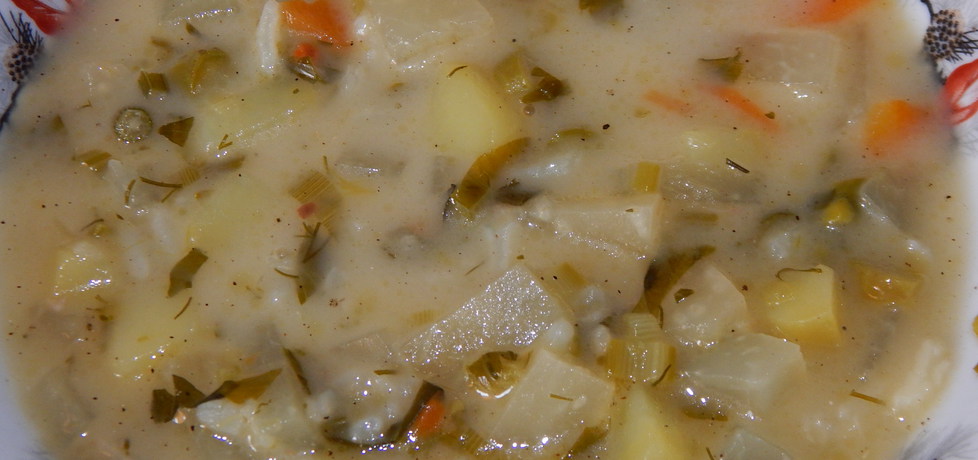 Zupa warzywna z kalarepką i ryżem (autor: habibi)
