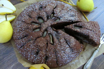 Ciasto czekoladowe z gruszkami (torta pere e ...