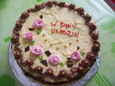 Tort urodzinowy mocno czekoladowy