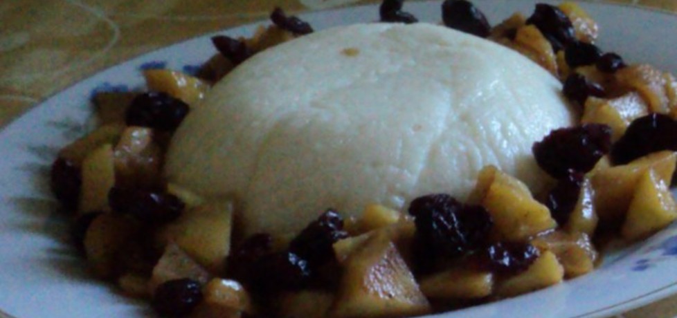 Mannowy deser ze smażonymi jabłkami (autor: haneczka1 ...