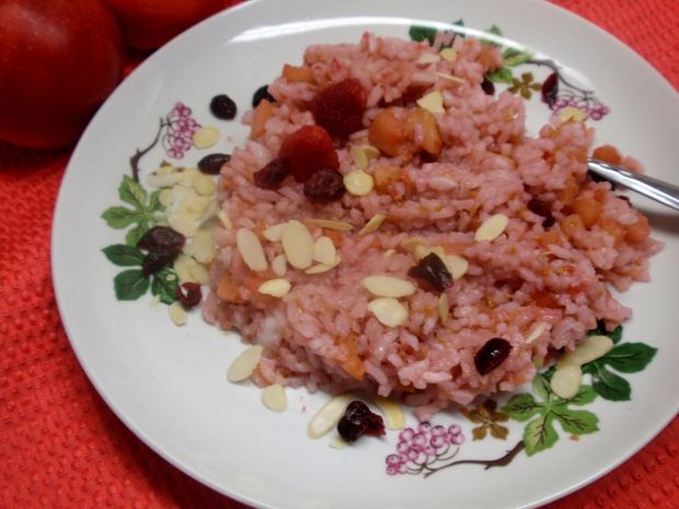 Przepis  ryż na różowo z patelni przepis