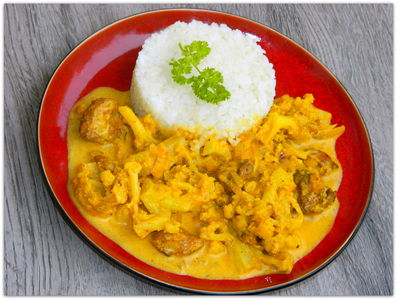 Kurczak curry z kalafiorem