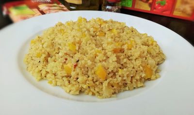 Imbirowe risotto z kaszy bulgur