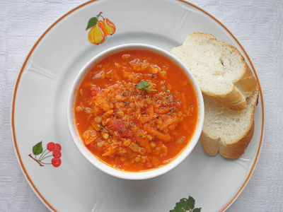Zupa z soczewicy i marchewki