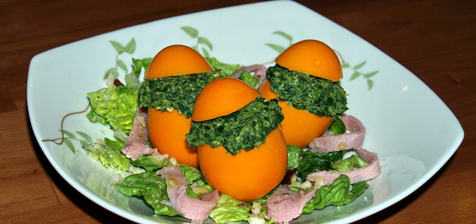 Pomarańczowe jajeczka z zieloną niespodzianką (autor: pchelka79 ...