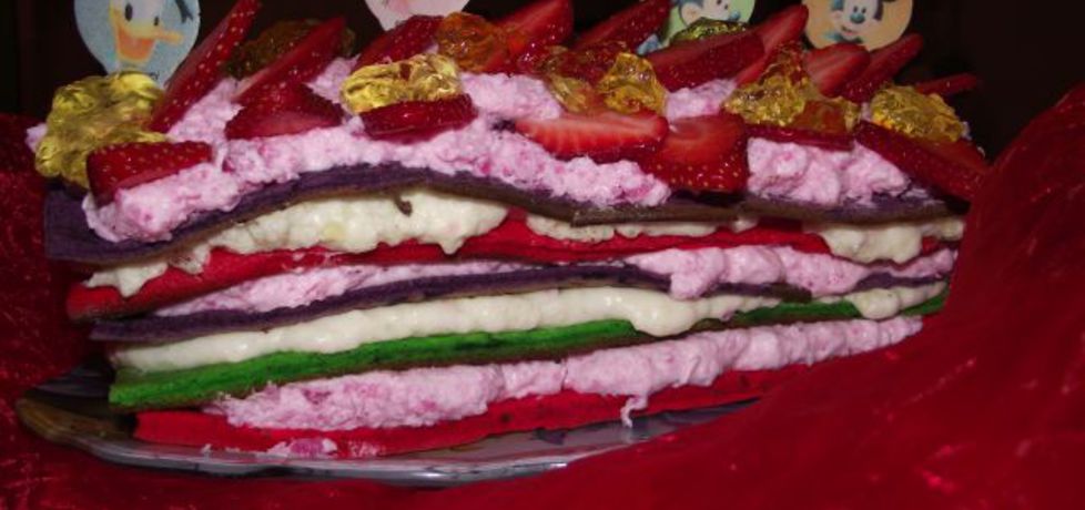 Tęczowe ciasto. (autor: monia2005)