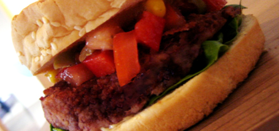 Meksykański burger z czerwonej fasoli (autor: brioszka ...