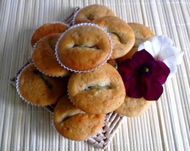 Przepis  muffinki bananowe z kiwi przepis