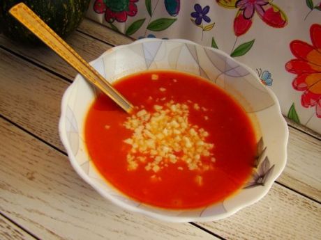 Przepis  wegetariańska pomidorowa  krem przepis