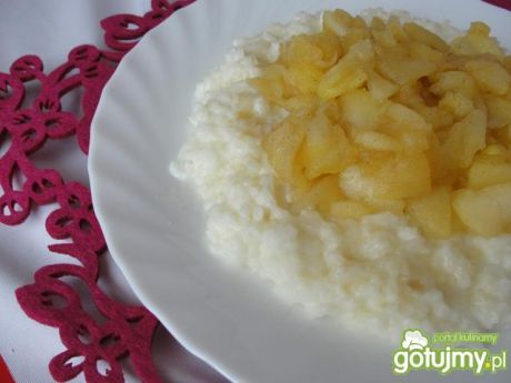 Przepis  jabłka z ryżem na mleku kokosowym przepis