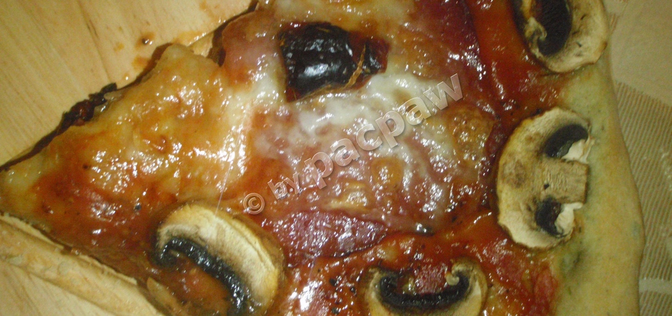 Pizza z grand salami i suszonymi pomidorami (autor: pacpaw ...