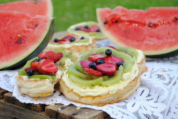 Przepis  owocowe arbuzy na cieście francuskim przepis