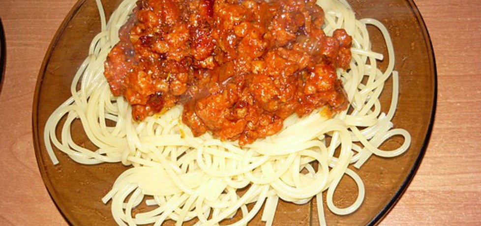Spaghetti z kiełbasianym sosem (autor: mati13)