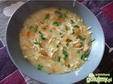 Przepis  zupa z kurczakiem i kukurydzą chińska przepis