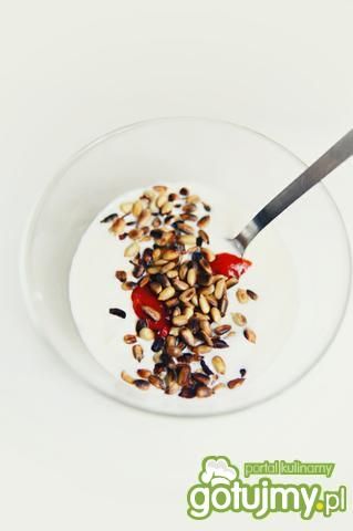 Przepis  dessing jogurtowy, ostry ze słoneczniki przepis