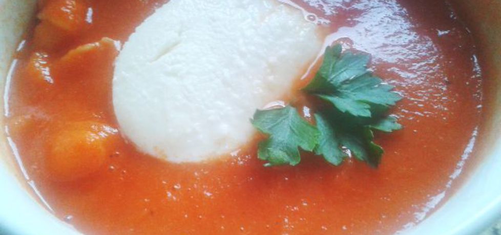 Krem z pomidorów z makaronem i mozzarellą (autor: idealme ...