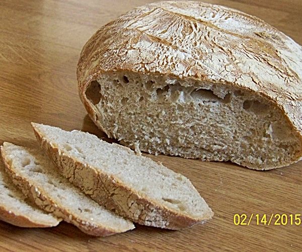 Przepis  chrupiący chleb wiejski przepis