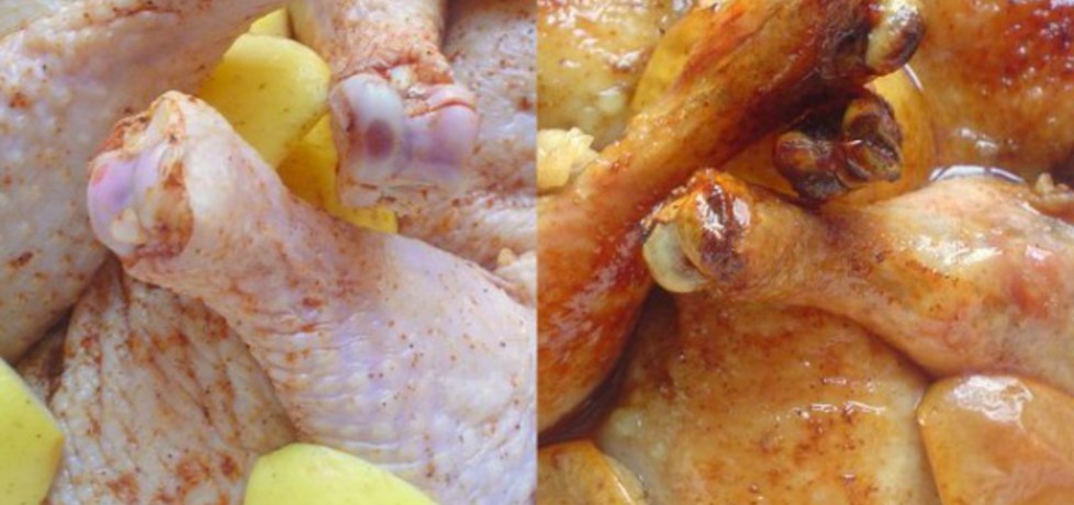 Kurczak pieczony z jabłkami (autor: witaminkaa)
