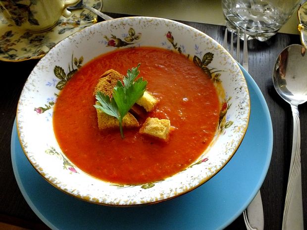 Przepis  pomidorowo  paprykowa zupa krem przepis